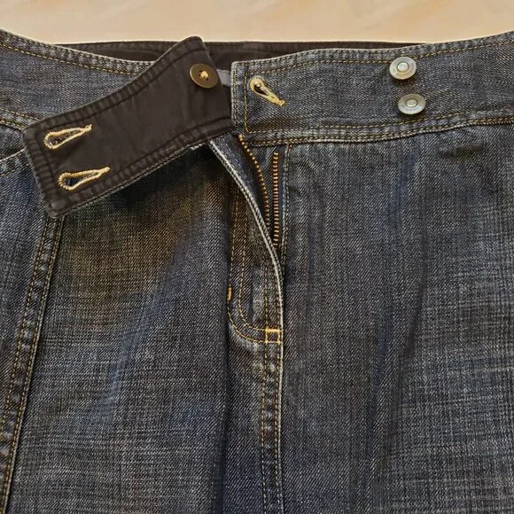 Liz Claiborne Denim Midi Skirt 4 Pocket Cotton Blue Size 10 - Picture 10 of 13